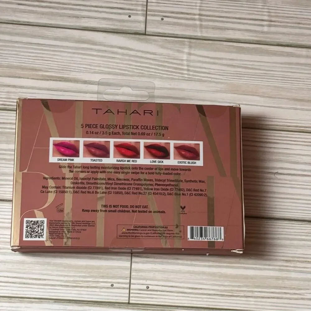TAHARI LIMITED EDITION Beauty Makeup Mood Glossy Lip Set New in Package